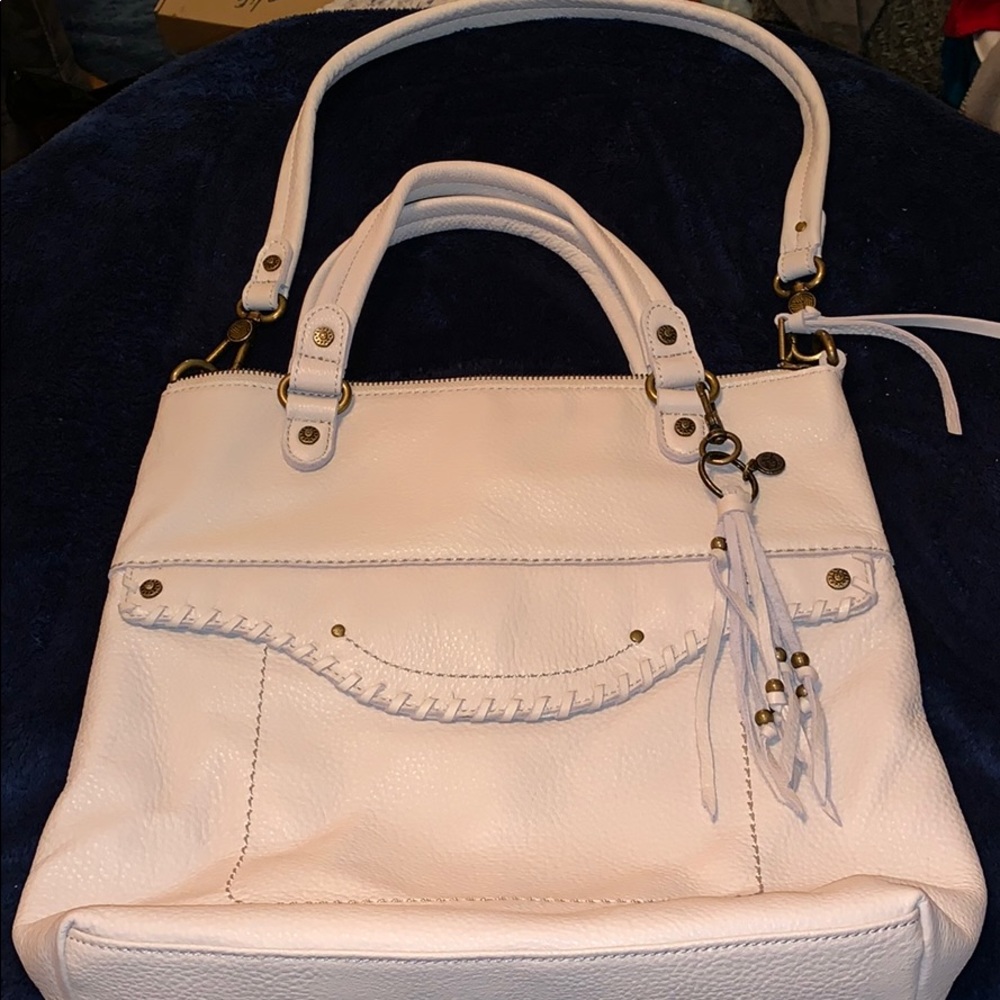 The SAK white leather purse